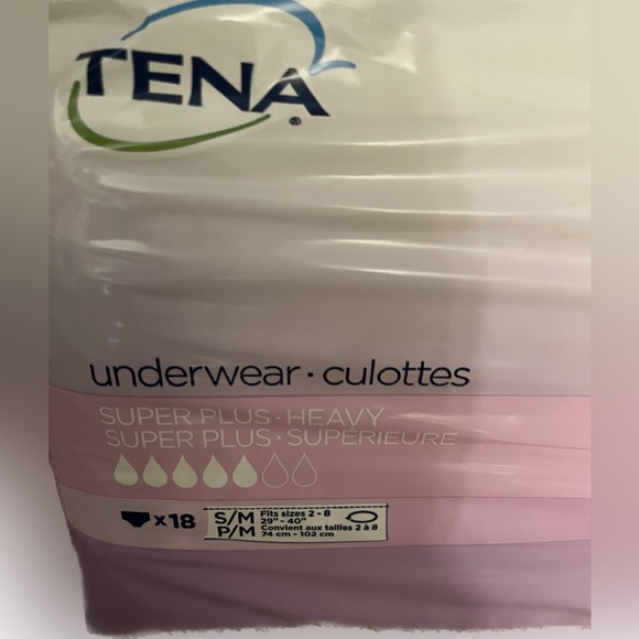 Tena Women’s Pull On Disposable Incontinence Underwear Size S/M (2-8) Super Plus - Picture 2 of 3